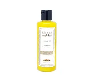 KHADI MEGHDOOT Khadi Honey Sat Shampoo with Extracts of Honey and Neem for Dull Hairs and Split Ends (210 ml)