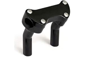 GZM Kit Riser OEM Style Pullback 4-1/2" + plaque noire pour moto Harley Davidson