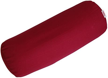 Beties colour play, cushion covers and table runners made of 100 % cotton, for a happy mood in plain colour, 100% Cotton, karmin-rot, Nackenrollen Bezug 15x40 cm