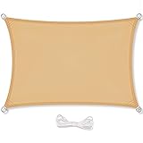 so gut wie überall flexibel einsetzbar, z.B. als Sunblocker oder Schattenspender über Ihrer Terrasse oder dem Spielbereich der Kinder. Ideal auch als Abschattung rund ums Haus oder als Sichtschutz im Garten, am Balkon, beim Camping oder am Pool. Das Segeltuch besteht aus reißfestem Polyestergewebe (PES) und sorgt für ca. 93% Abschattung, hat eine wasserabweisende Polyurethan Beschichtung an der Unterseite, ein Materialgewicht von ca. 160g/qm und ist platzsparend verstaubar