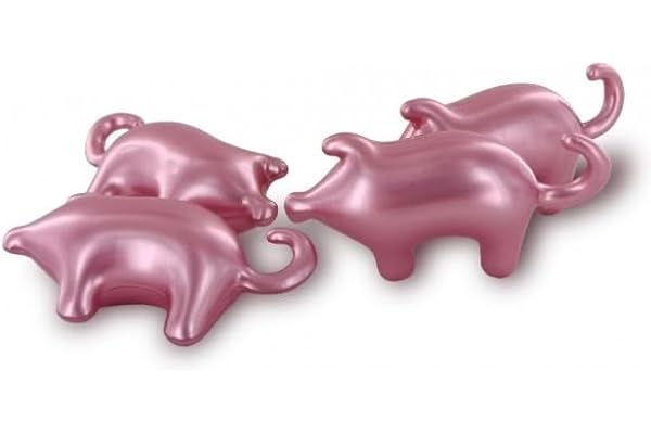 Lot de 6 Perles de bain animaux - Fabrication Française - Sans Paraben (Cochon (Rose))