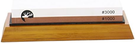 Premium Frimi | Combination Sharpening Stone Grain 1000/3000 with Bamboo Mat Liner | Sharpening Stone Waterstone Sharpening Stone Whetstone Knife Sharpener Sharpening Stone Knife 10 Stone Kombi