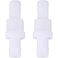 2 Pieces Inline Check Valve One Way Non Return Check Valve Plastic Water Non Return Valves for Water Fuel Gas Liquid Air