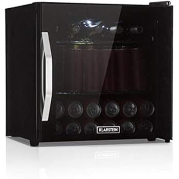 Klarstein Beersafe L Onyx Getränkekühlschrank mit Glastür - Mini