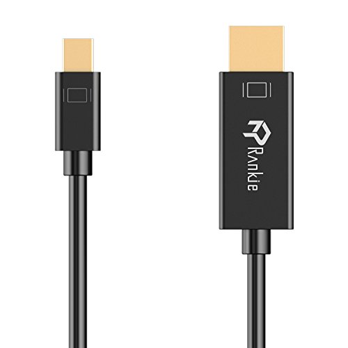 Mini DP auf HDMI Kabel, Rankie 2-Pack 1.8m Vergoldet MiniDP DisplayPort (Thunderbolt™ Port Kompatibel) to HDMI Kabel HDTV Cable (Schwarz) – R1101E - 2