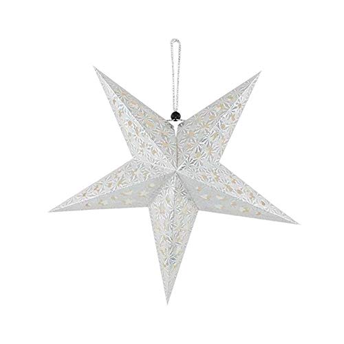 Preisvergleich Produktbild Queta Dreidimensionale Deckendekoration mit fünfzackigen Sternen Silber Silber