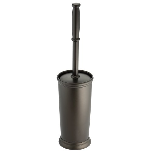 Interdesign 93330EU Kent Badaccessoires, Toilettenbürste mit Halter, bronze