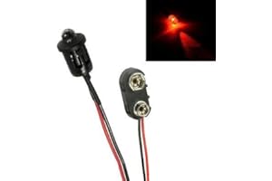 SWITCH ELECTRONICS Blinkender roter Auto-Attrappe, gefälschter Alarm, LED + PP3-Anschluss, 12 V