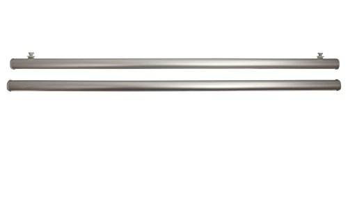 Paneelwagen mit Klemmtechnik 60 cm alu silber aus Aluminium für Gardinenschienen / Innenlaufstangen mit 6 mm Lauf - 3