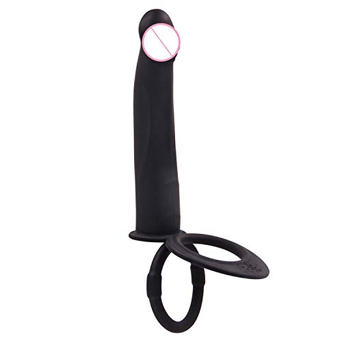10 Speed Funny Toys Double Penetration Anus Beads P-énis Privacy Rings Funny Toys Blockage Toys Privacy Funny Toys for Men Women,Black