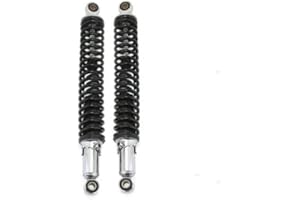 Hegeiis 400mm 15.75 inch 7mm Spring Universal Motorcycle Air Shock Absorber Rear Suspension ATV Quad Scooter Dirt Bike For 50cc 75cc 90cc 125cc 150cc 250cc 300cc (Black)