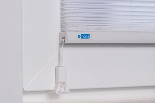 K-home Klemmfix-Doppelplissee 2-in-1 Lichtschutz mit Verdunklung 80 x 130 (B x L) hellgrau / grau - 8