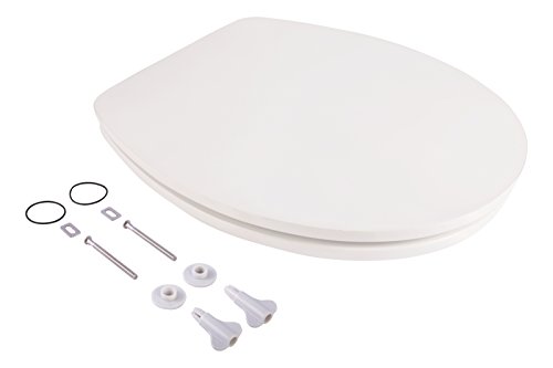 WC-Sitz High Gloss Real White, weiß | Toilettensitz | WC-Brille aus Holz | Soft-Close-Absenkautomatik | Toilettendeckel mit Metall-Scharnier Fast-Fix-Schnellbefestigung - 2