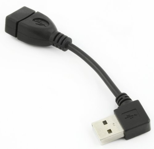 USB 2.0 Verlängerungskabel Stecker / Buchse Adapter 90° rechts gewinkelt 10 cm – 1 Stück - 2