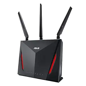 ASUS RT-AC86U AC2900 Dual Band Gigabit Gaming WiFi Router (Black) with MU-MIMO, AiMesh for mesh WiFi System, AiProtection Network Security by Trend Micro and Adaptive QoS