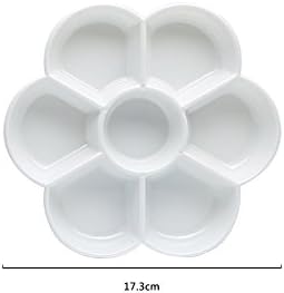 7 Imitation Ceramic Plum-Shaped Palette Painted Watercolor Palette Art Supplies Watercolor Gouache Acrylic Palette