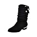 Produktbild Schneestiefel Damen,Elecenty Frauen Stiefel Warm Gefütterte Wildleder Kurzschaft Stiefeletten Westernstiefel Chelsea Flandell Boots Rutschfest Winterboots
