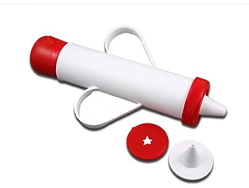 Menax – Gebäckspritze für Kuchen – Churros-Maschine – 24 cm – Weiß und Rot - 7