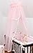 Baby Mosquito Crib Crown Canopy Net / Drape To Fit Crib / Cradle / Moses Basket - PINK