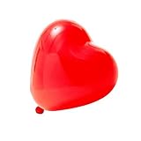 Material: Caucho natural logei® Globos del corazón del amor 100pc globos de corazón globos de corazón decoración con globos para el día, contrato, boda de San Valentín (rojo)