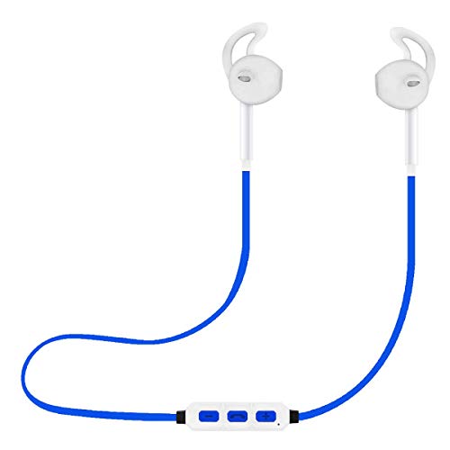 Preisvergleich Produktbild Kopfhörer Bluetooth Headset Sport Drahtlose Kopfhörer Freisprecheinrichtung Bluetooth Kopfhörer Ohrhörer mit Mikrofon für Earpods Handy (Farbe: Blau)