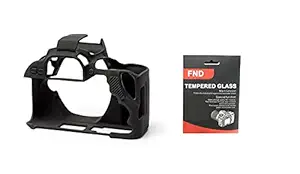 FND Silicone Protective Camera Case Cover for FND 200D Mark II Black Silicone Cover with Protector
