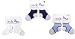 Sock Ons - 0-6 Months - ** 3 Pack ** (1 x White,1 x Navy & 1 x Baby Blue) Three Sock Ons Baby Sock Keepers : Amazing Value Pack