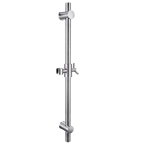 Maxmer Barra Ducha Deslizante Alcachofa Barra Soporte de Baño, Acero Inoxidable, Cepillado