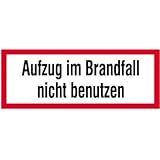 Schild Aufzug Im Brandfall Nicht Benutzen Gemass Vdi 6017 Alu 52 X 148 Mm Brandschutz Praxisbewahrt Wetterfest Amazon De Baumarkt