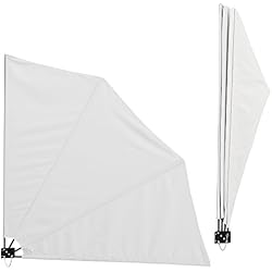 [casa.pro] Balcon - parasol murale(blanc)(160 x 160 cm) protection anti-regards/ store pliable