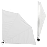[casa.pro] Balcon - parasol murale(blanc)(160 x 160 cm) protection anti-regards/ store pliable