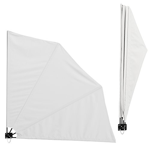 [casa.pro] Balcon - parasol murale(blanc)(160 x 160 cm) protection anti-regards/ store pliable