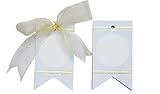 Circles and Gold Lines Gift tags (Blue)