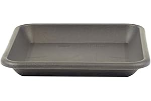 greemotion Jana flower pot coaster in anthracite grey - square flower saucer for planters - square plastic plant saucer - plant saucer