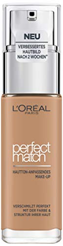 Maquillaje de L'Oréal Paris Perfect Match, D7 / W7 Oro Ámbar, 1er Pack (1 x 30 ml)