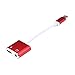 Price comparison product image Type-cY Audio Converter,Mamum Adapter Charge And Headphone 2 In 1 Type-C To 3.5mm Head Aux Audio USB C Cable (Red)