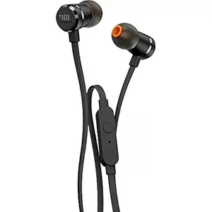 JBL T290 by Harman Pure Bass All Metal in-Ear Headphones with Mic (Black)