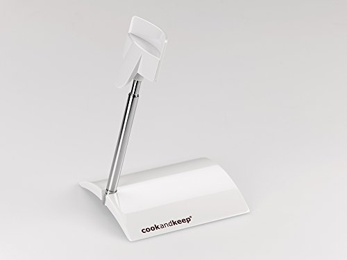Cookandkeep® Rezepthalter Ergonomisch Höhenverstellbar Notizhalter Kunststoff Hochglänzend Weiß - 7