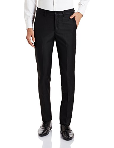 Excalibur by Unlimited Mens Slim Formal Trousers (8907542686797_400016627411_32_Black) RS.400 (60.00% Off) - Amazon