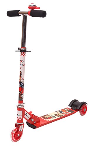 Toyhouse Three Wheeled Height Adjustable Scooter with Disco Wheel and Anti Slip...