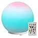 Produktbild LED Kugel-Leuchte aus Glas mit Fernbedienung, Bunt | Nachttisch-Leuchte Mehrfabig Schlummerlicht modern Schlafzimmer-Lampe Kugel-Lampe Farbwechsel Stimmungslicht Dimmbares Nachtlicht Kinderzimmer RGB