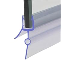 HNNHOME Rubber Plastic Bath Shower Screen Seal Strip For 4-6mm Glass Door Curved Straight 16-22mm Gap