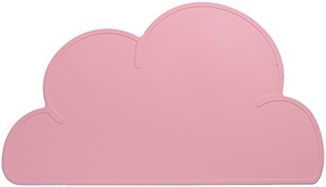 Pet Dog Cat Puppy Dish Bowl Food Water Placemat Mat Silicone Cloud Shape Style New Pink