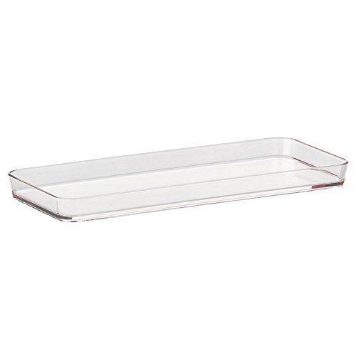Kela "Kristall" Küchenutensilien Tablett, Kunststoff, transparent, 26 x 11 x 2 cm