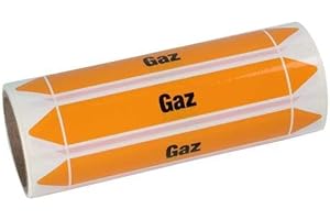 PLOMBSERVICE Rouleau de 100 étiquettes signalétiques Gaz