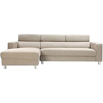 Furny Mini Five Seater L Shaped Sofa Cream Amazon In Home