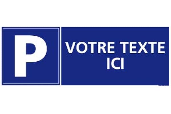 Signalétique.biz France - Panneau De Parking Personnalisable - Plastique Rigide PVC 1,5 mm - Dimensions 350 x 125 mm - Protection Anti-UV