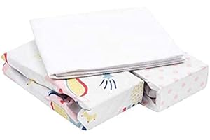 FlyIdeas Lenzuola Next2Me Set 3pz 83x50 cm, 100% Cotone Certif. con 2 Lenzuola Con Angoli & 1 Coprimaterasso Impermeabile per Culle Fianco Letto Neonato 50x80 40x80 e simili