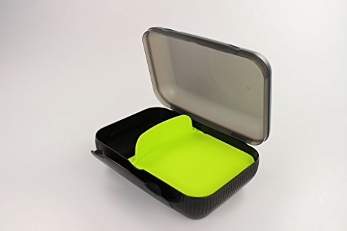 TUPPERWARE Lunch-Box limette mit Trennung Brotbox To Go Sandwich schwarz 14856 - 2