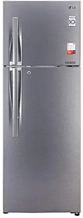 LG 360 L 3 Star Inverter Linear Frost-Free Double Door Refrigerator (GL-T402JDS3, Dazzle Steel, Convertible)